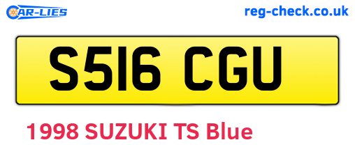 S516CGU are the vehicle registration plates.