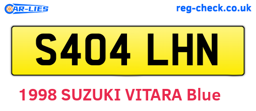 S404LHN are the vehicle registration plates.