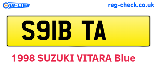 S91BTA are the vehicle registration plates.