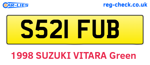 S521FUB are the vehicle registration plates.