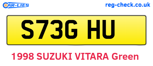 S73GHU are the vehicle registration plates.
