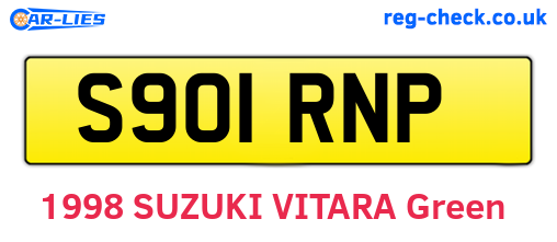 S901RNP are the vehicle registration plates.