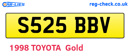 S525BBV are the vehicle registration plates.