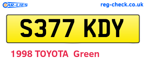 S377KDY are the vehicle registration plates.
