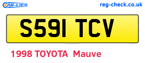 S591TCV are the vehicle registration plates.