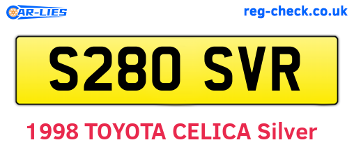 S280SVR are the vehicle registration plates.