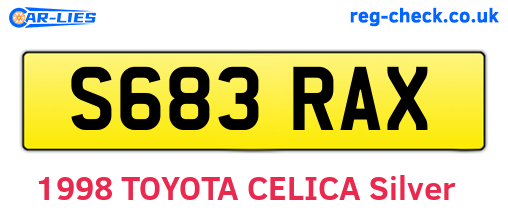 S683RAX are the vehicle registration plates.