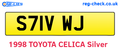 S71VWJ are the vehicle registration plates.