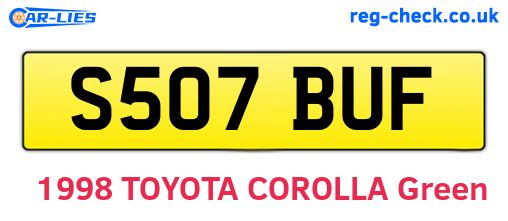 S507BUF are the vehicle registration plates.