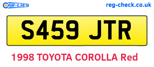 S459JTR are the vehicle registration plates.