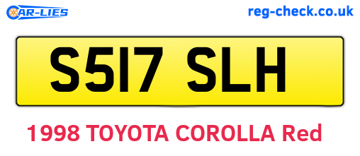 S517SLH are the vehicle registration plates.
