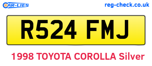 R524FMJ are the vehicle registration plates.
