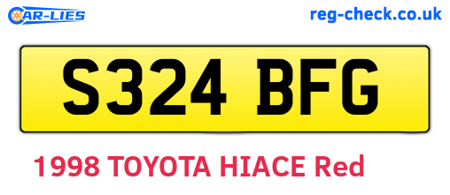 S324BFG are the vehicle registration plates.