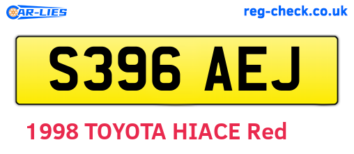 S396AEJ are the vehicle registration plates.