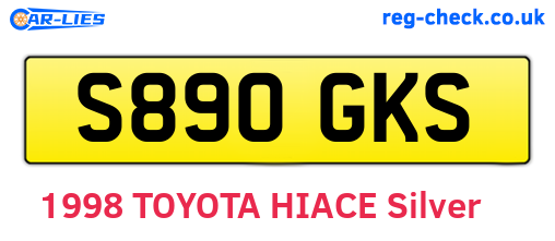 S890GKS are the vehicle registration plates.