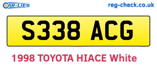 S338ACG are the vehicle registration plates.