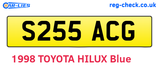 S255ACG are the vehicle registration plates.