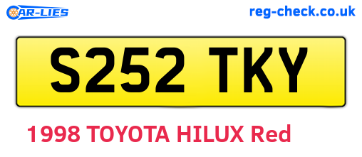 S252TKY are the vehicle registration plates.