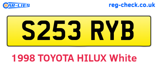 S253RYB are the vehicle registration plates.