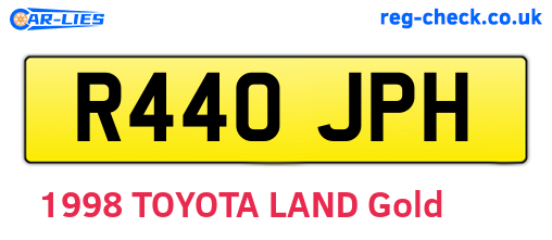 R440JPH are the vehicle registration plates.