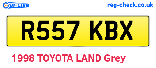 R557KBX are the vehicle registration plates.