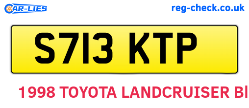 S713KTP are the vehicle registration plates.