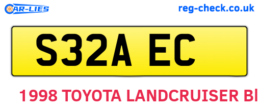 S32AEC are the vehicle registration plates.