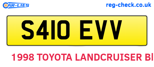 S410EVV are the vehicle registration plates.