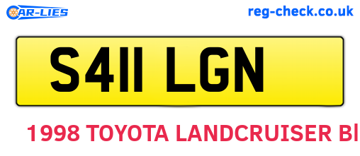 S411LGN are the vehicle registration plates.