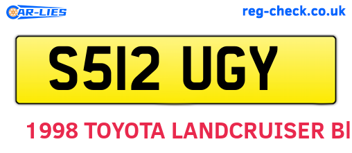 S512UGY are the vehicle registration plates.