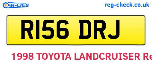 R156DRJ are the vehicle registration plates.