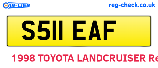 S511EAF are the vehicle registration plates.