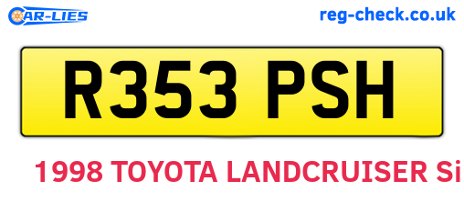 R353PSH are the vehicle registration plates.
