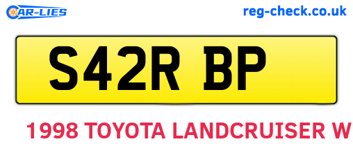 S42RBP are the vehicle registration plates.