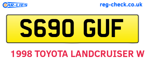 S690GUF are the vehicle registration plates.