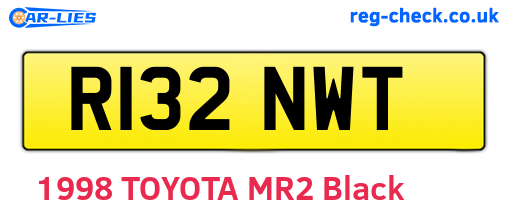 R132NWT are the vehicle registration plates.