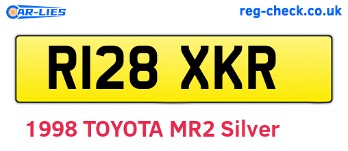 R128XKR are the vehicle registration plates.