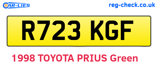 R723KGF are the vehicle registration plates.