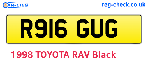 R916GUG are the vehicle registration plates.