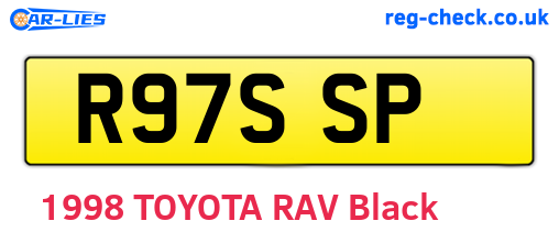 R97SSP are the vehicle registration plates.