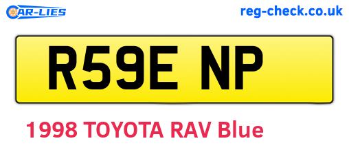 R59ENP are the vehicle registration plates.