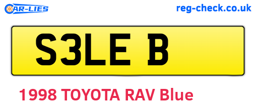S3LEB are the vehicle registration plates.