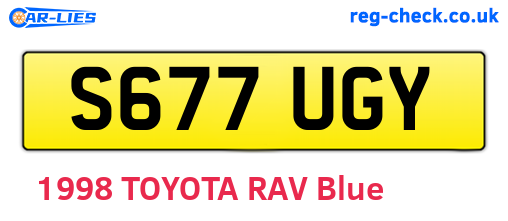 S677UGY are the vehicle registration plates.