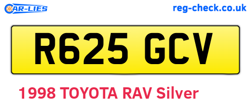 R625GCV are the vehicle registration plates.