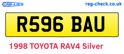 R596BAU are the vehicle registration plates.