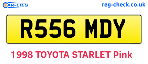 R556MDY are the vehicle registration plates.