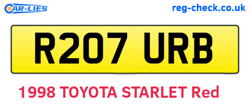 R207URB are the vehicle registration plates.