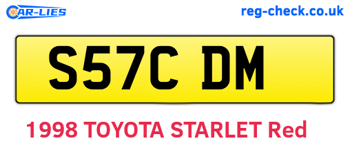 S57CDM are the vehicle registration plates.