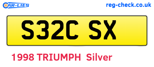 S32CSX are the vehicle registration plates.