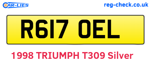 R617OEL are the vehicle registration plates.